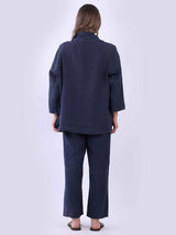 Solid Linen Baggy Kimono Jacket