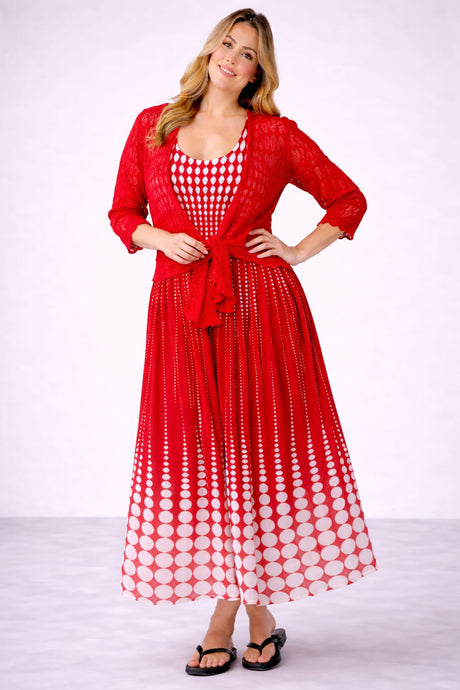 Mesh Net Shrug Red