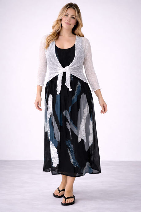 Open Front Mesh Net Shrug