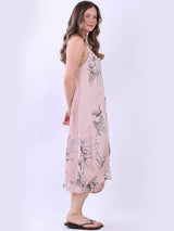 Paisley Print Linen Maxi Tank Dress