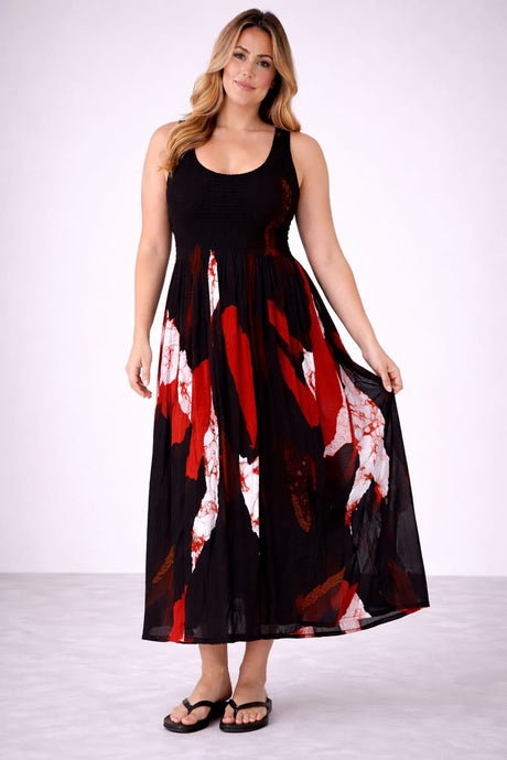 Plus Size Tank Dress Rust