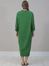 Plus Size Winter Cotton Shirt Dress