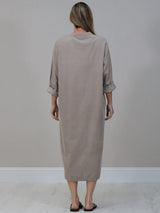 Plus Size Winter Cotton Shirt Dress