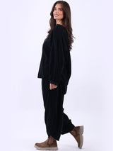 Cotton Corduroy Baggy Batwing Top