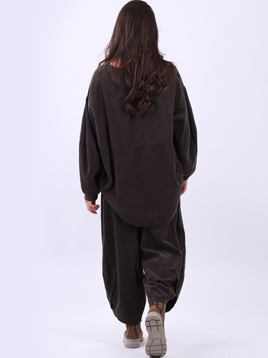 Cotton Corduroy Baggy Batwing Top