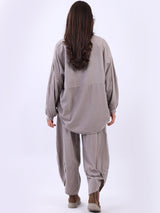 Cotton Corduroy Baggy Batwing Top