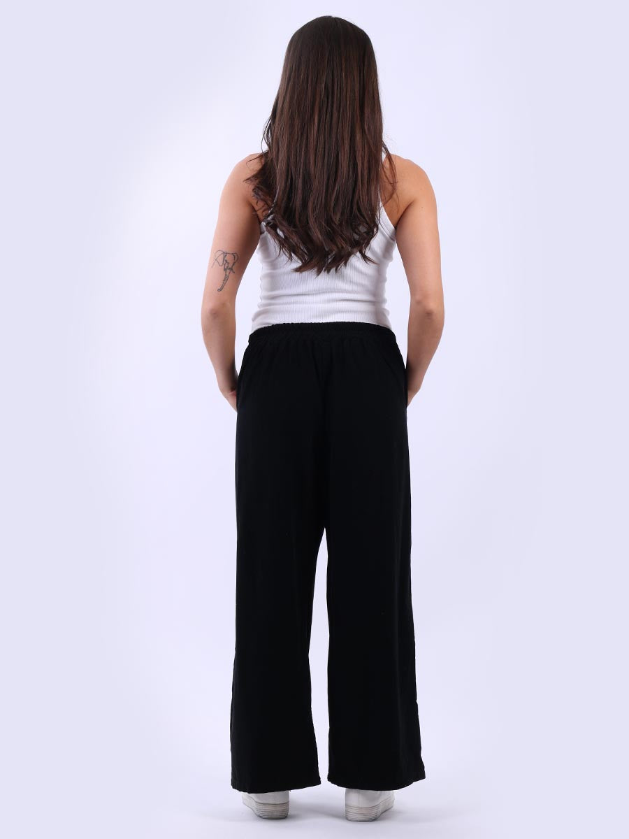 Plain Cotton Corduroy Wide Leg Palazzo