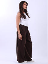 Plain Cotton Corduroy Wide Leg Palazzo