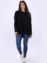 Women Baggy Knitted Plain Jumper