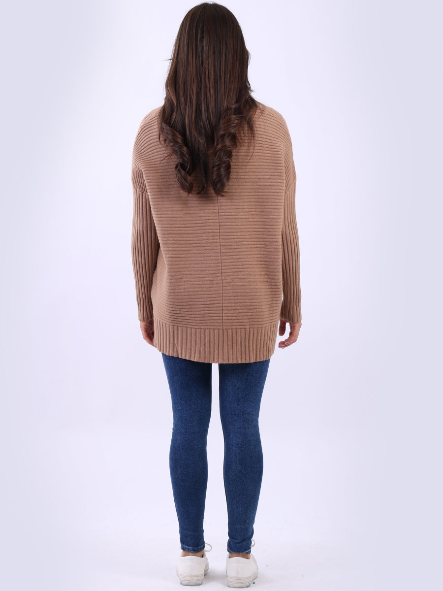 Women Baggy Knitted Plain Jumper