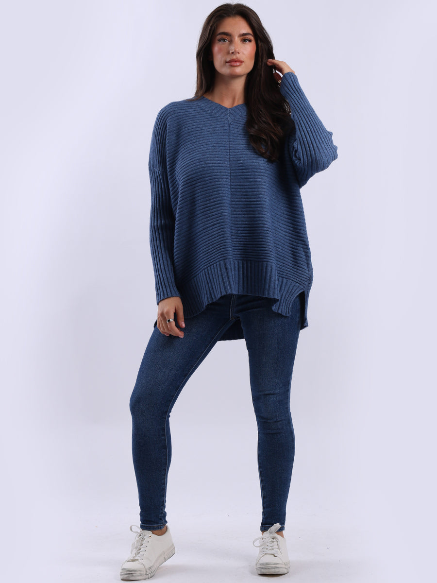 Women Baggy Knitted Plain Jumper