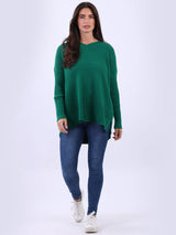 Women Baggy Knitted Plain Jumper