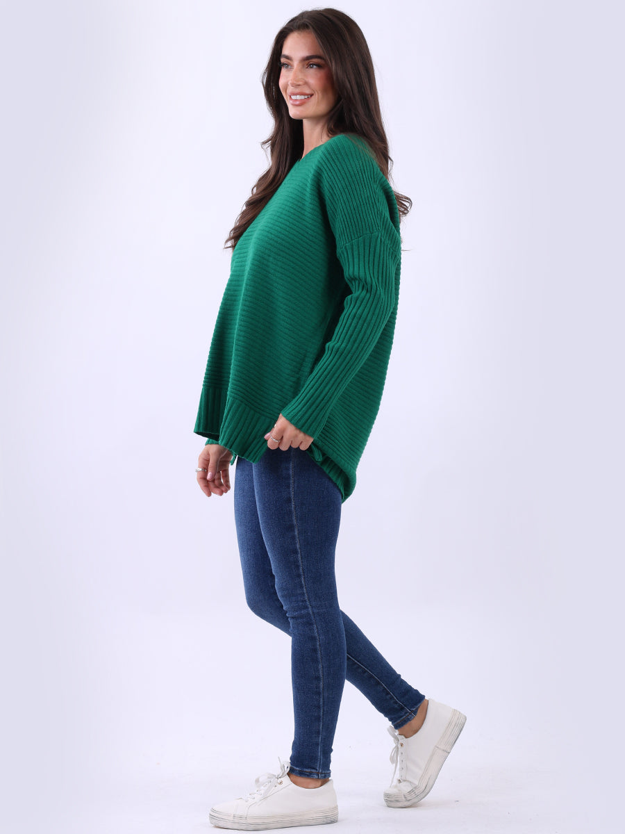 Women Baggy Knitted Plain Jumper