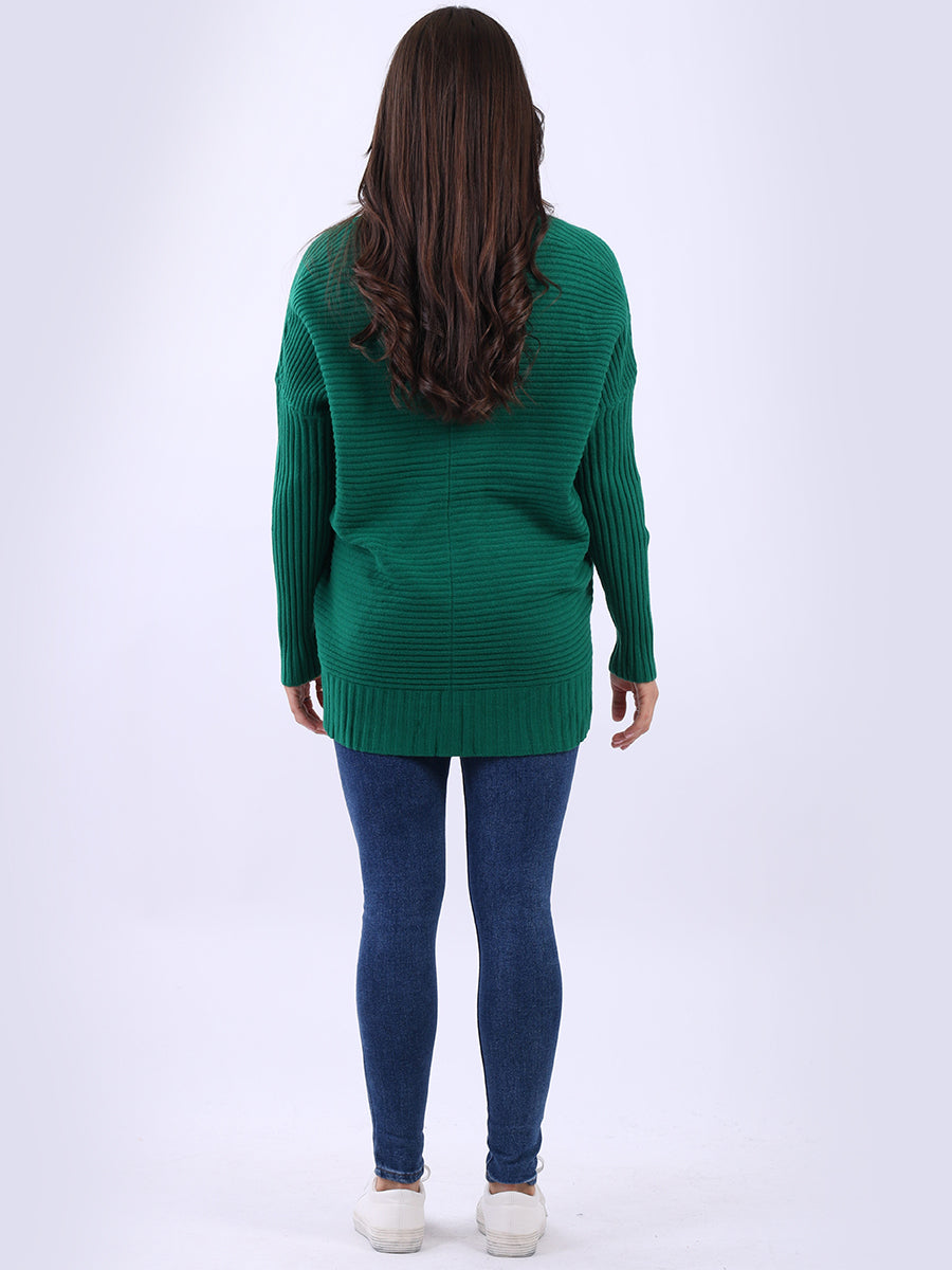 Women Baggy Knitted Plain Jumper