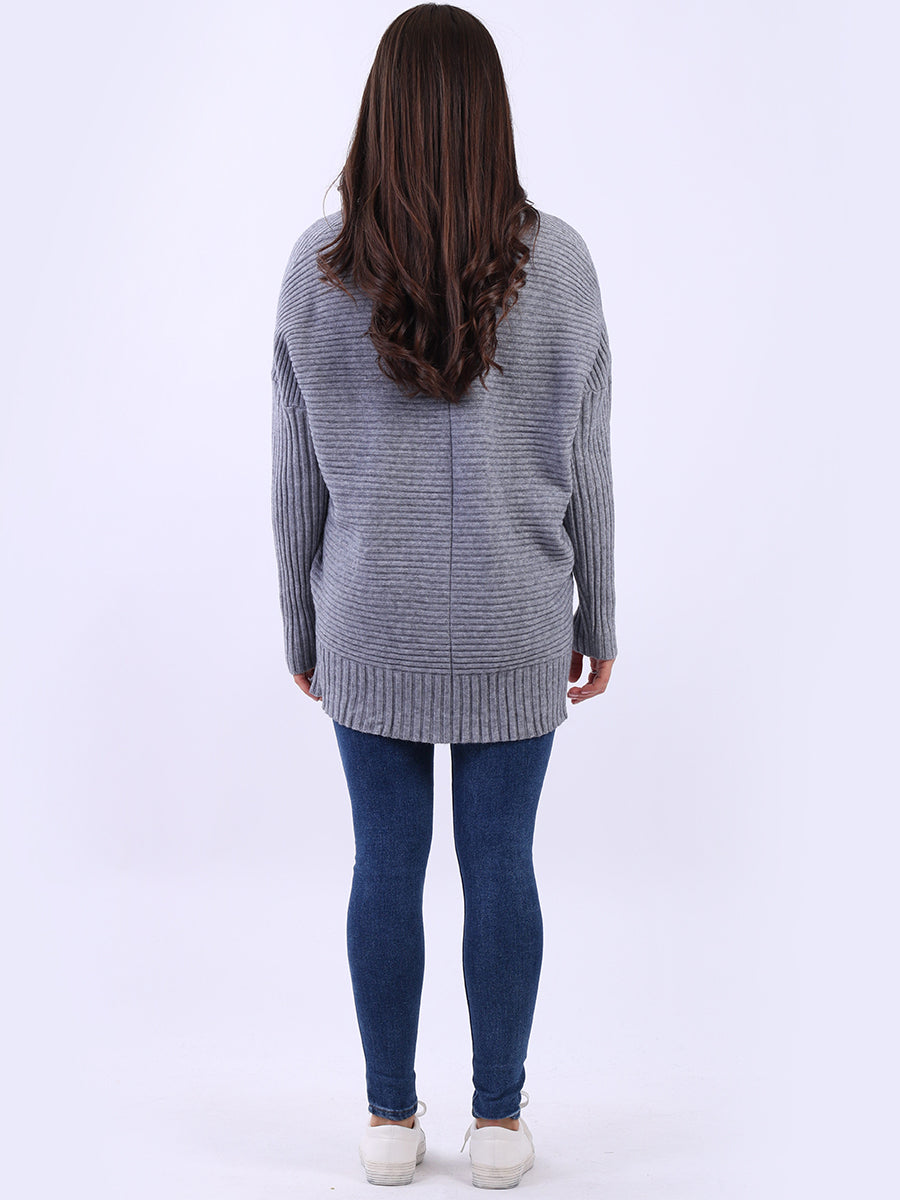 Women Baggy Knitted Plain Jumper