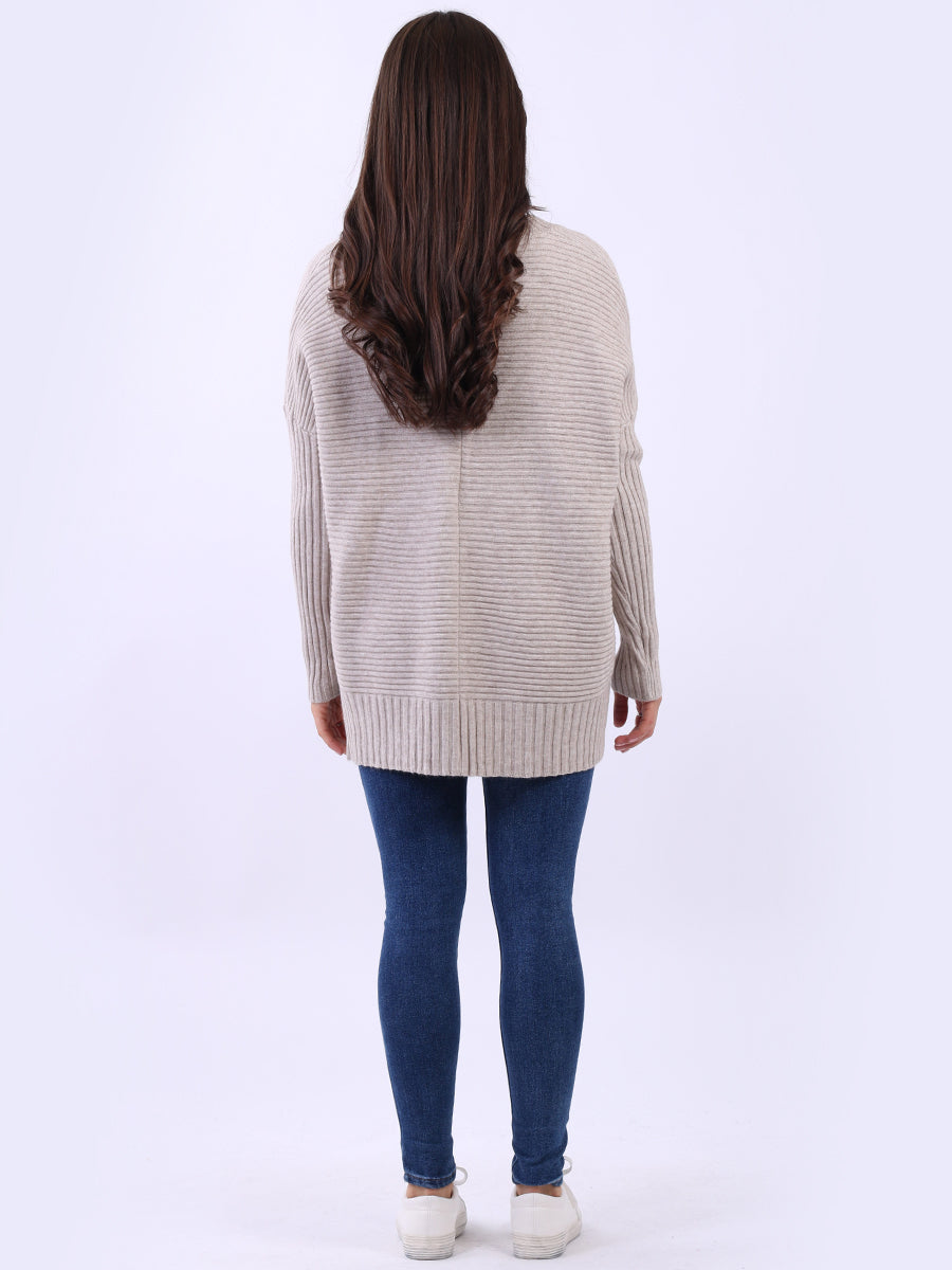 Women Baggy Knitted Plain Jumper