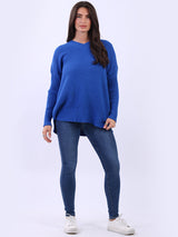 Women Baggy Knitted Plain Jumper