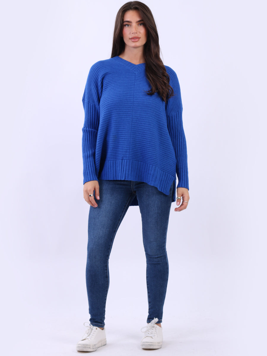 Women Baggy Knitted Plain Jumper