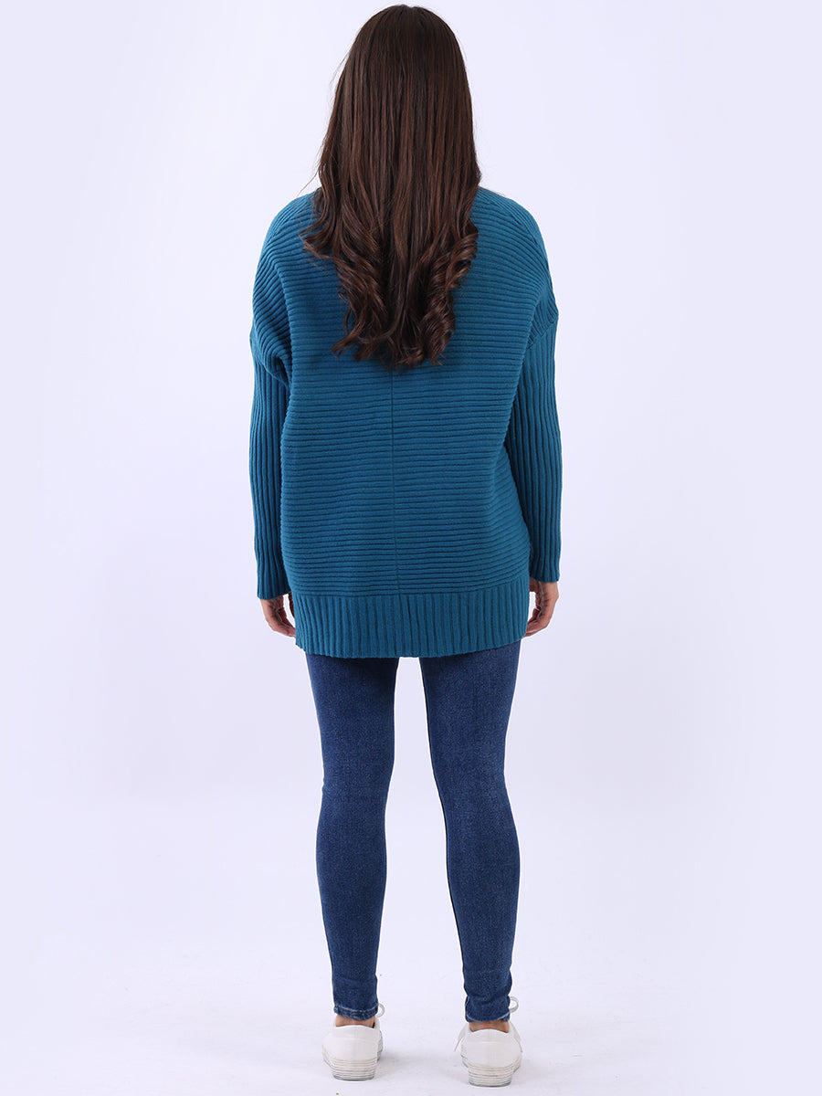 Women Baggy Knitted Plain Jumper