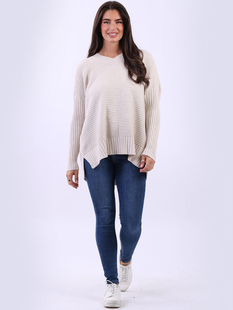 Women Baggy Knitted Plain Jumper