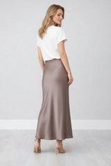 Women Trendy Satin Slip Skirt