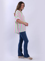 Multi Stripes Baggy Cotton Top