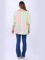 Multi Stripes Baggy Cotton Top
