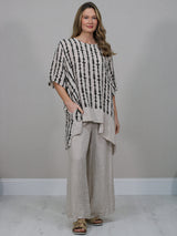 Linen Lagenlook Top Beige