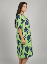 Made In Italy Tulip Print Cotton Dress