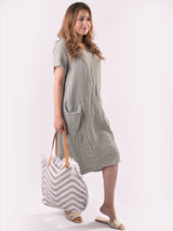 Plain Linen Vintage Washed Dress