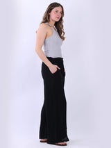 Wide Leg Vintage Wash Linen Trouser
