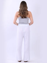 Wide Leg Vintage Wash Linen Trouser