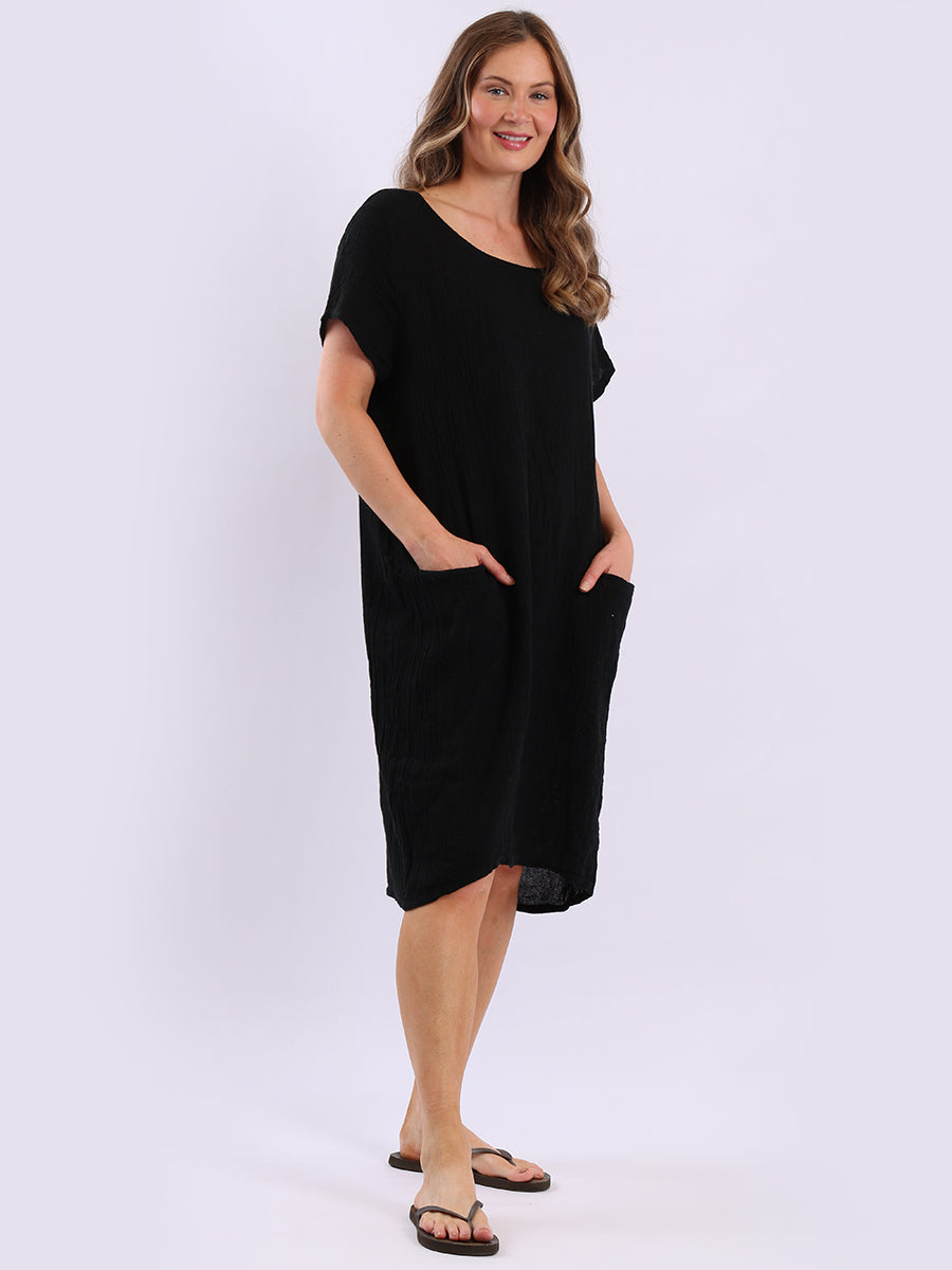 Plain Linen Vintage Washed Dress