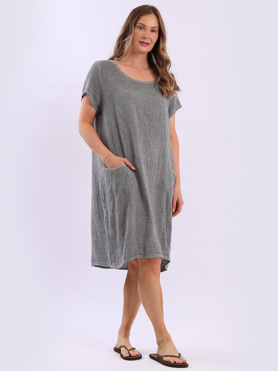 Plain Linen Vintage Washed Dress