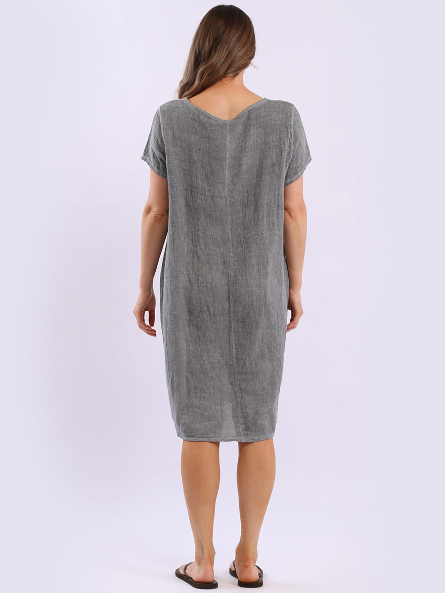 Plain Linen Vintage Washed Dress