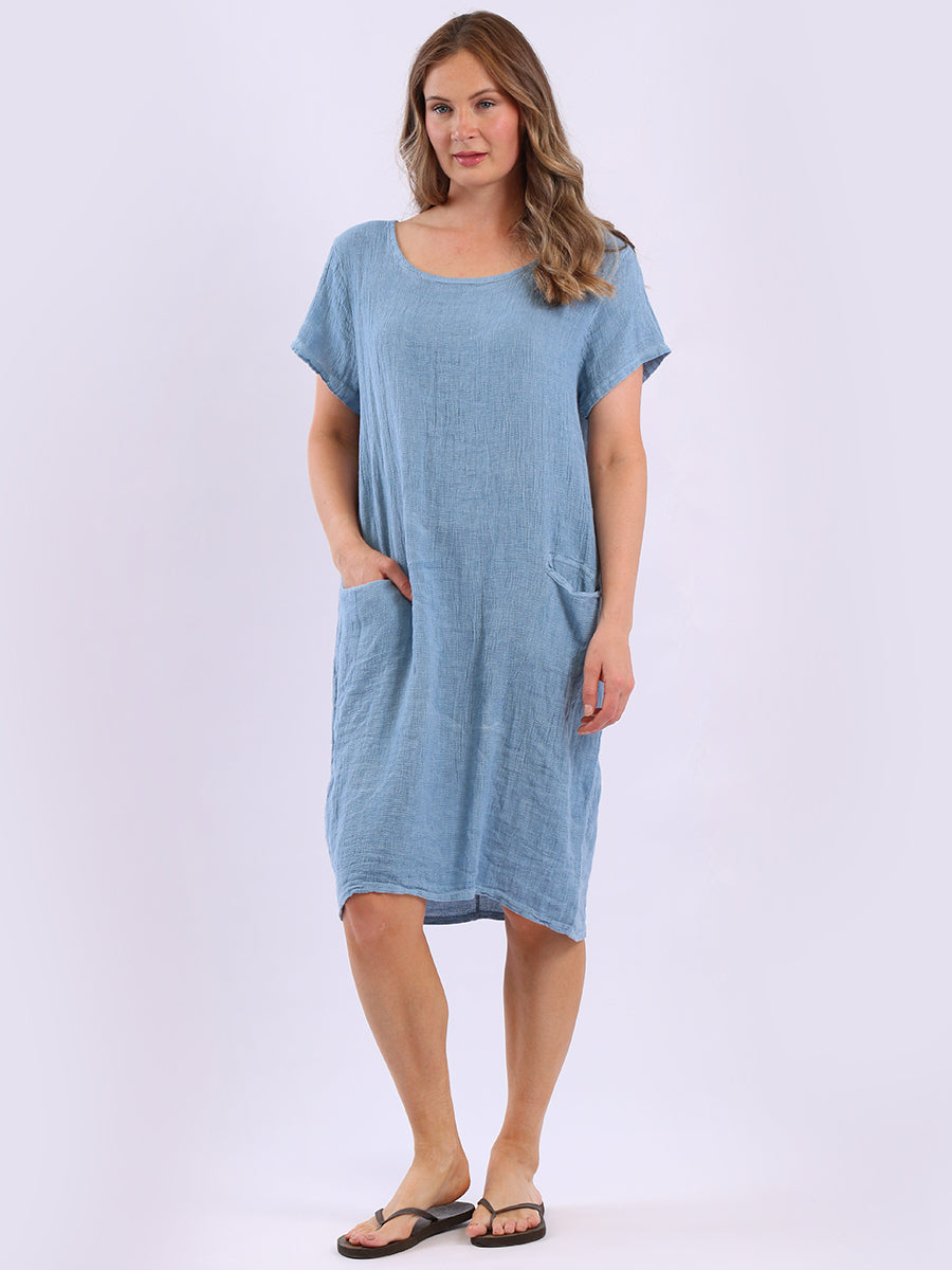 Plain Linen Vintage Washed Dress