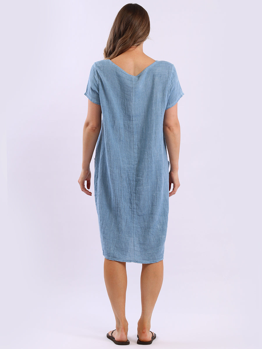 Plain Linen Vintage Washed Dress