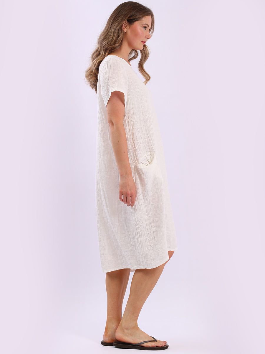 Plain Linen Vintage Washed Dress