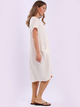 Plain Linen Vintage Washed Dress