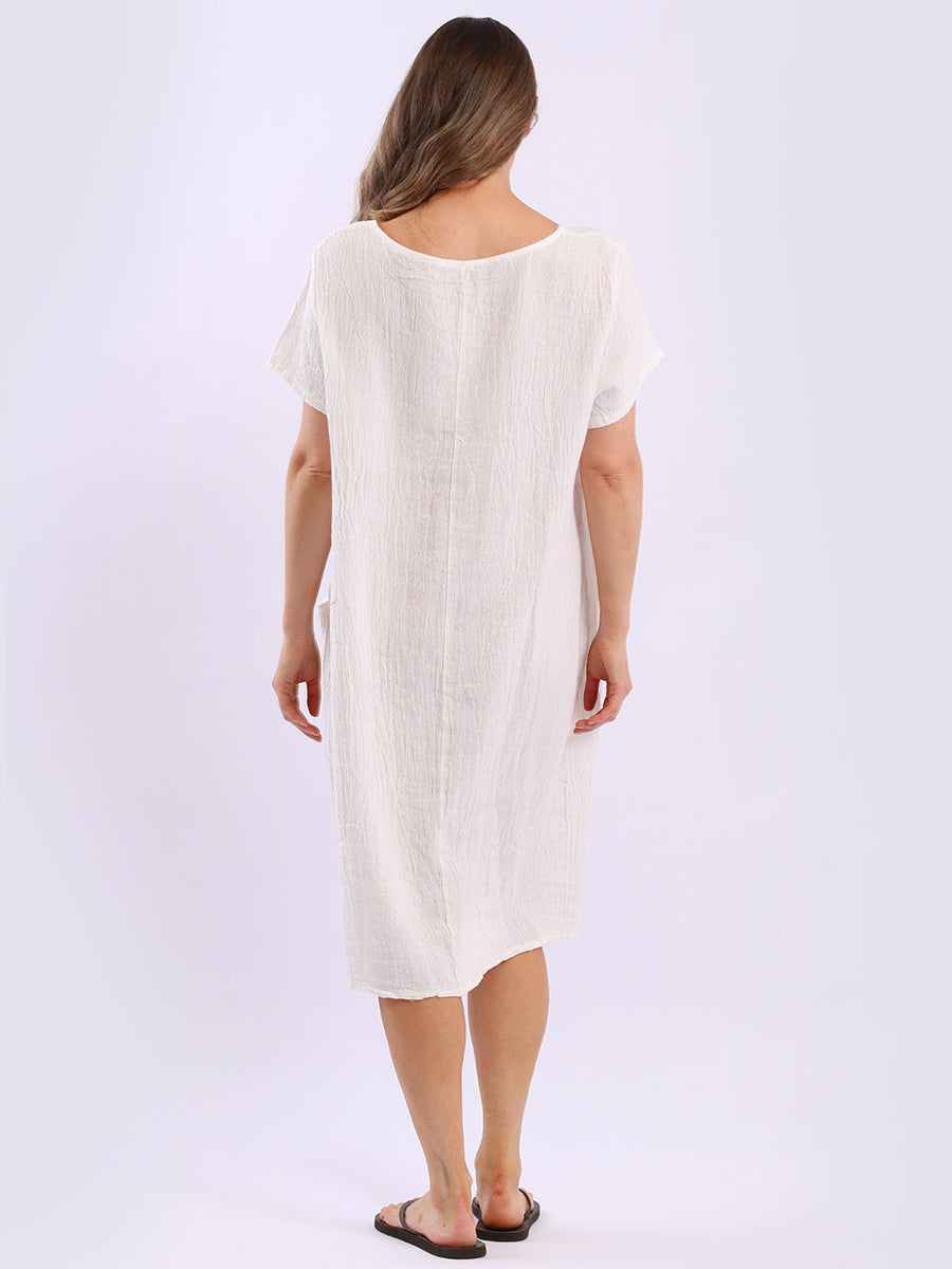 Plain Linen Vintage Washed Dress