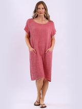 Plain Linen Vintage Washed Dress