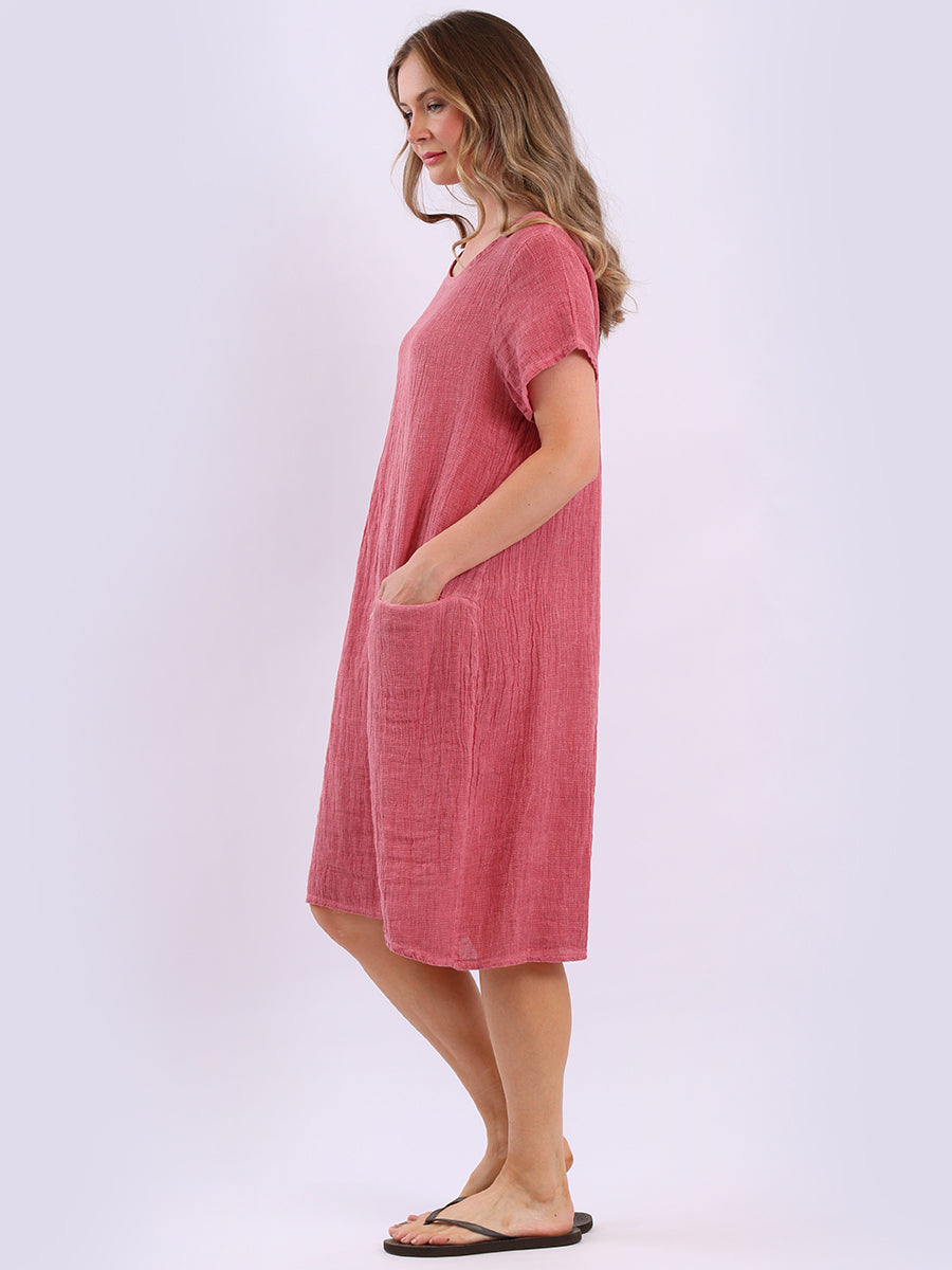 Plain Linen Vintage Washed Dress