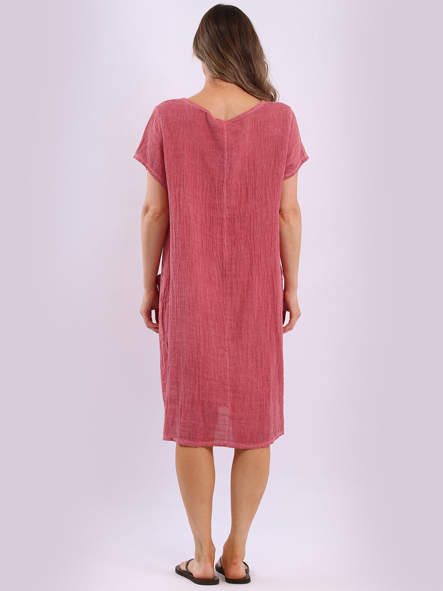 Plain Linen Vintage Washed Dress