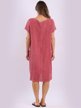 Plain Linen Vintage Washed Dress