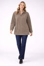 Oversized Fleece Jacket Mocha