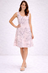 Cotton Tank Dress Pink