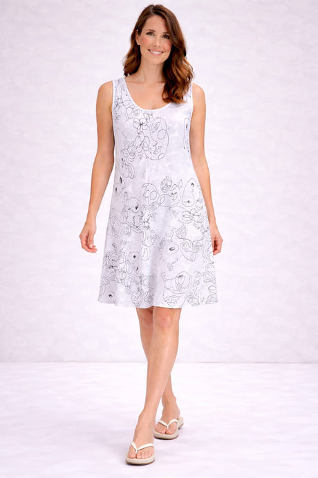 Cotton Tank Dress White