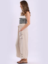 Wide Leg Linen Palazzo Pant