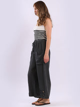 Wide Leg Linen Palazzo Pant