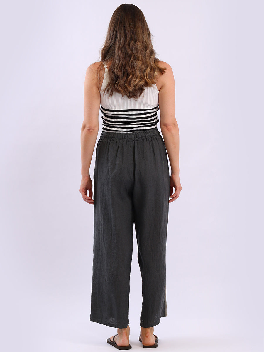 Wide Leg Linen Palazzo Pant